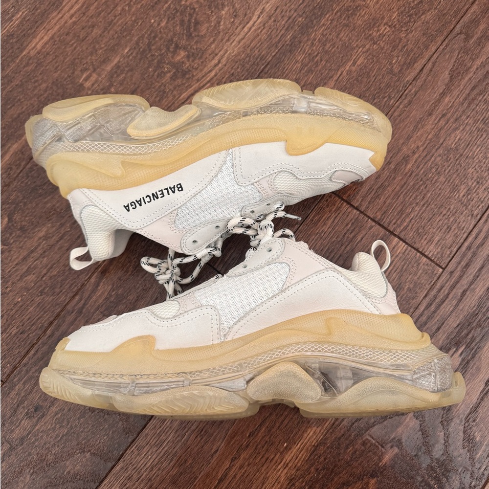 Women's Cream Sneakers - Picture 2 of 3
